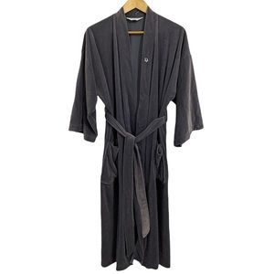 Vintage Christian Dior Monsieur grey velvet half sleeve robe